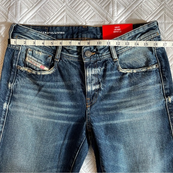 DIESEL 1969 D-Ebbey 09G92 Slim Fit Low Waist Bootcut Jeans Size 30 - Picture 5 of 14
